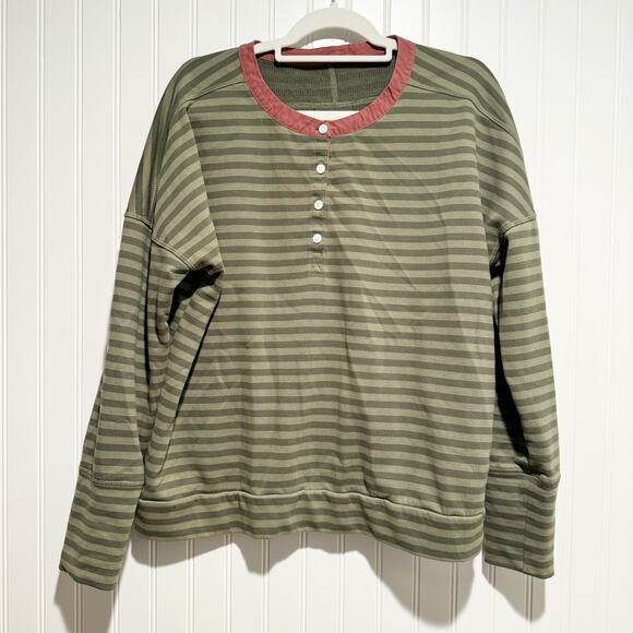 Mountain Hardware Green Striped Pembroke Rugby Shirt Size XL - Picture 2 of 6